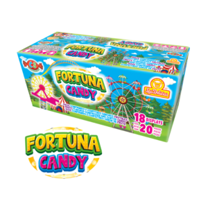 Caja de Fortuna Candy con dulces comprimidos y confitados de sabores frutales