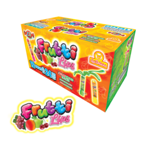 Caja de Frutti Lips con jaleas de sabores frutales