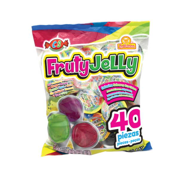 Paquete de Fruty Jelly con gelatinas de sabores frutales surtidos