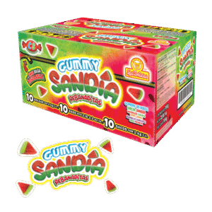 Caja de Gummy Sandías Rebanaditas con gomitas de dulce sabor sandía