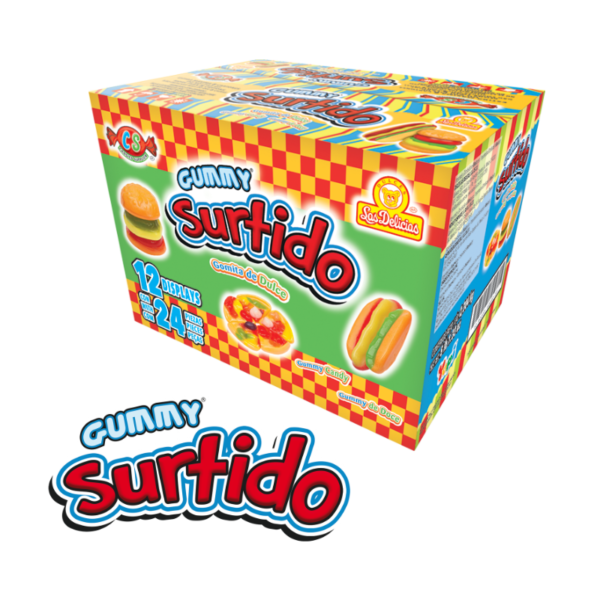 Caja de Gummy Surtido con gomitas en formas divertidas