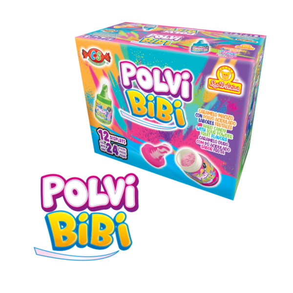 Caja de Polvi Bibi con varios sabores