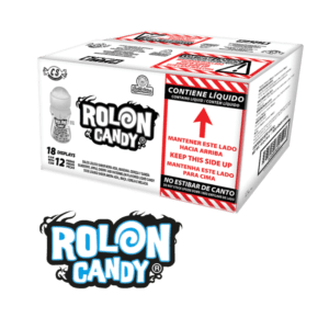 Caja de Rolon Candy con diversos colores.