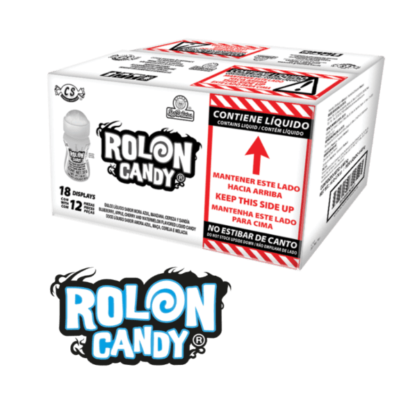 Caja de Rolon Candy con diversos colores.