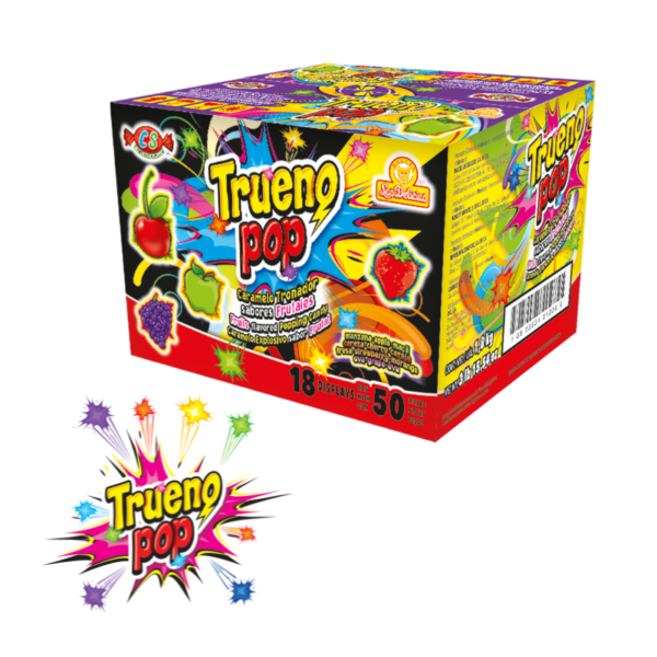 Caja de Trueno Pop con 18 displays y 50 piezas