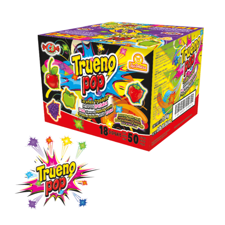 Caja de Trueno Pop con 18 displays y 50 piezas