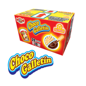Caja de Choco Galletin Chocolate con 20 displays de 10 piezas cada