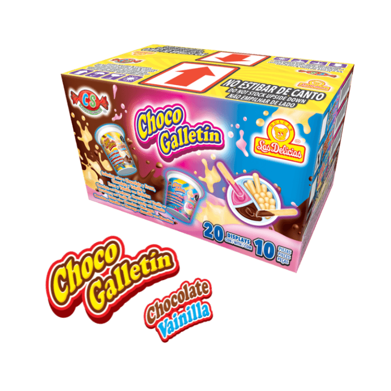 Caja de Choco Galletín sabor Chocolate-Vainilla de 20 displays
