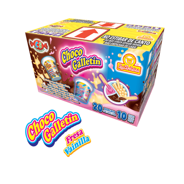 Envase individual de Choco Galletín Fresa Vainilla con crema doble y galletitas.