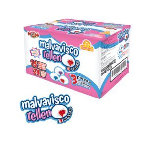 Caja mayorista de Malvavisco Relleno 3 Pack con 15 bolsas