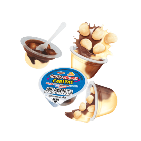 Vasito individual de Choco Crunch Caritas con crema y galletas