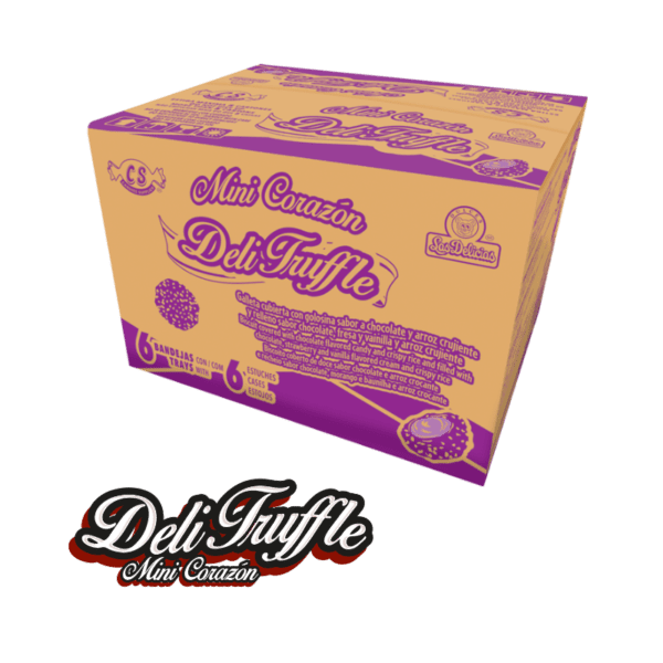 Caja mayorista de Deli Truffle Mini Corazón con 6 bandejas