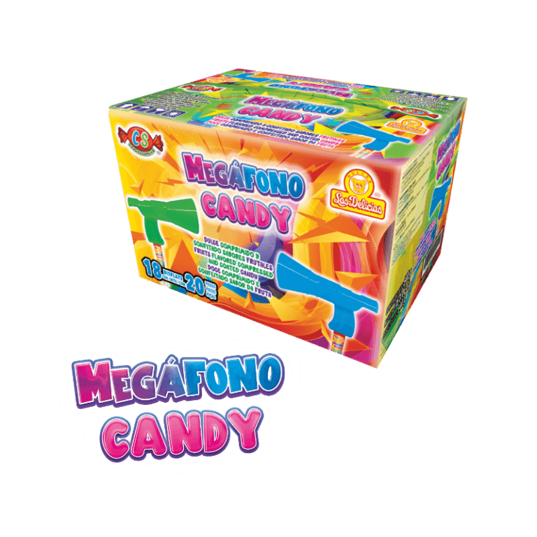 Caja mayorista de Megáfono Candy con 18 displays