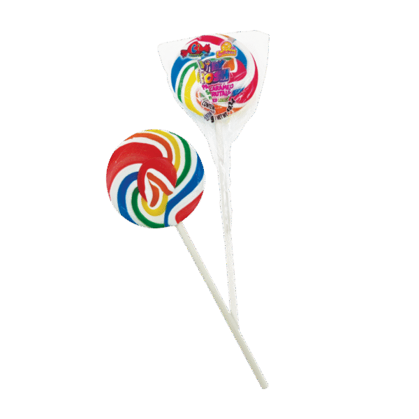 Paleta Lolly Kosh con diseño espiral multicolor