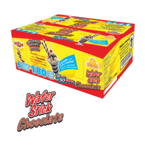 Caja de Wafer Stick Chocolate 930g con 6 vitroleros