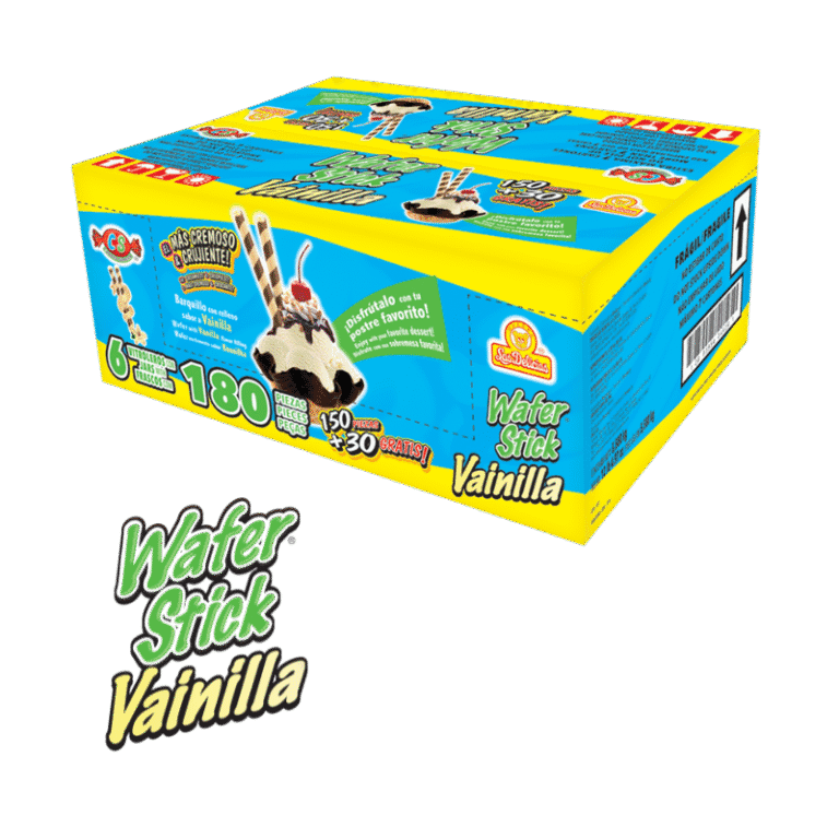 Caja de Wafer Stick Vainilla 930g con 180 piezas