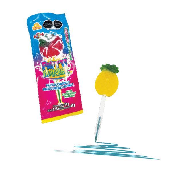 Paleta Frutty Marker sabor fresa con marcador incorporado