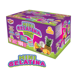 Caja mayorista de Mini Gelatina Vitrolero 100 piezas con 6 frascos