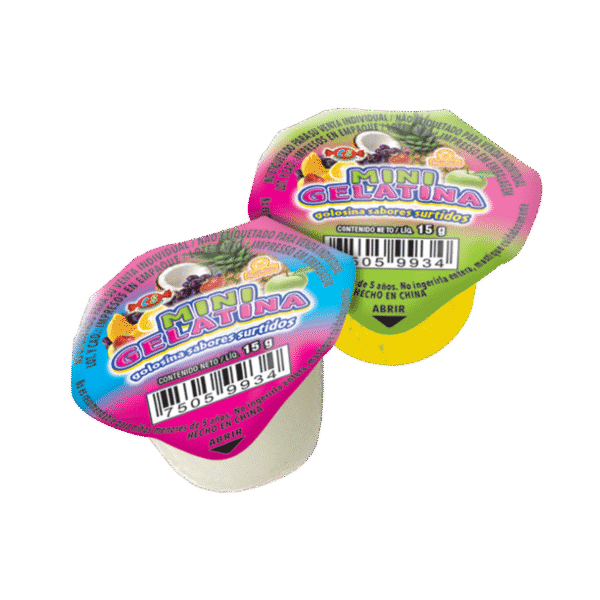 Unidades individuales de Mini Gelatina de 15 g en sabores surtidos