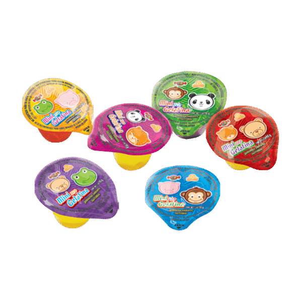 Gelatinas individuales Mini Zoo con tapas ilustradas de animales