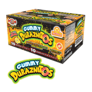 Caja mayorista de Gummy Duraznitos 1kg con 10 bolsas resellables
