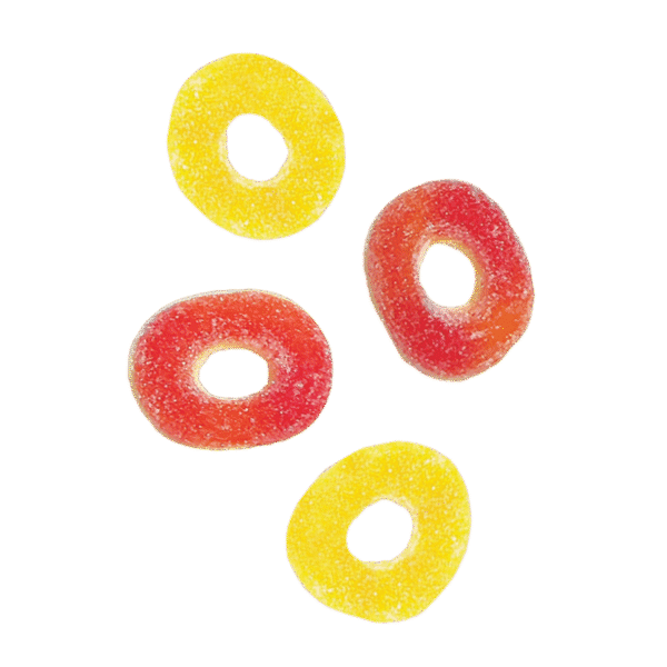 Gomitas Gummy Duraznitos aciduladas en forma de aro