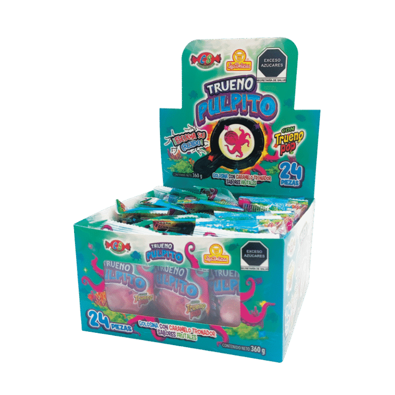 Trueno Pulpito | Caramelo Frutal con Trueno Pop