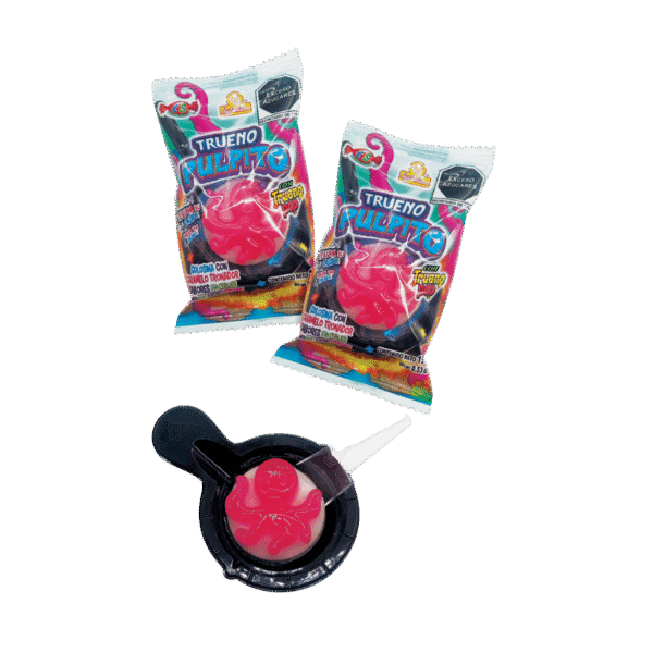 Caramelo individual Trueno Pulpito en forma de pulpo con trueno pop
