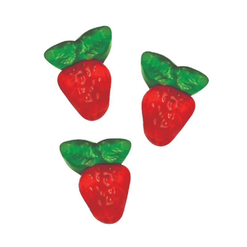 Gomitas Gummy Fresa Rebanaditas en forma de fresa