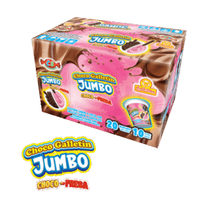 Caja de Choco Galletin Jumbo Choco-Fresa con 20 displays de 10 unidades