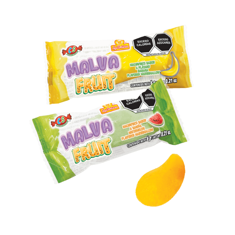 Unidades individuales de Malva Fruit de 6 g en sabores frutales