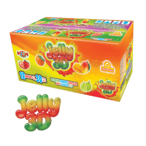 Caja de Jelly 3D con 12 displays de 30 unidades
